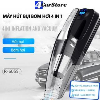 Máy hút bụi kiêm bơm lốp ô tô RUNDONG R-6055| 4 in 1(Hút bụi, bơm lốp, đo áp suất lốp, led chiếu sáng) thiết kế hiện đại