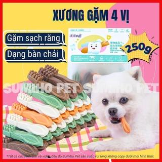 [Mã PET20K giảm 20K đơn 250K] Xương gặm sạch răng cho chó dạng bàn chải Sumiho (túi 250gr nhiều cây nhỏ)