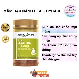 [Date xa] Mầm đậu nành Healthy Care Super Lecithin đẹp da, đào thải độc tố gan, cân bằng nội tiết tố 100 viên