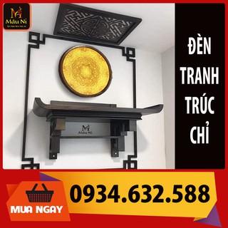 TRANH TRÚC CHỈ giấy được làm từ tre, làm thủ công, đặt sau  tủ thờ, bàn thờ chung cư, [ đèn giấy thờ cúng ]