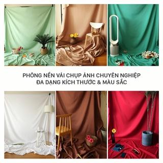 Phông nền vải trơn chụp ảnh mẫu lookbook và livetream đủ size (Tặng kèm móc treo & đinh 3 chân)