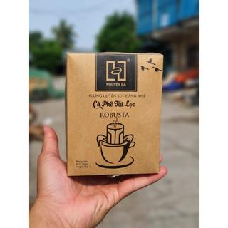 Cà phê túi lọc cafe phin giấy ROBUSTA nguyên chất 100% đắng nhẹ hương quyến rũ hộp 10 túi 15g - Nguyễn Bá Coffee