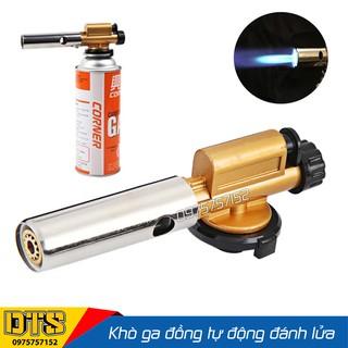 Đèn khò gas - khò ga đồng 100% nguyên khối cao cấp, tự động đánh lửa, khò lửa bình gas - Núm điều chỉnh nhiệt 1300 độ C