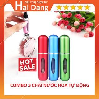 Combo 3 Chai Chiết Nước Hoa Mini - Chai Chiết Nước Hoa 5ML Vỏ Nhôm Siêu Xinh