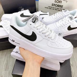 Giày .Nike_air force 1 đen trắng, AF 1 vệt đen, giày thể thao nam nữ cổ thấp, đế tăng chiều cao, bản Best, King Sneaker.