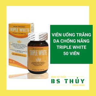 ✅ [CHÍNH HÃNG] Viên Uống Triple White - Viên Uống Trắng Da Chống Nắng Giảm Thâm Nám 50 Viên