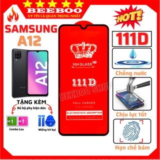 Kính cường lực Samsung A12 - Cao Cấp - Full màn hình 111D - Độ cứng 10H - Độ trong suốt cực cao [FreeShip_50K]