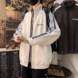 Áo Khoác Nỉ LeasTreet - Myndi Clothes - Sweater Hoodie Nam Nữ Unisex-3 Sọc Màu Xám - Chất Nỉ Gân Dày Đẹp Form Rộng