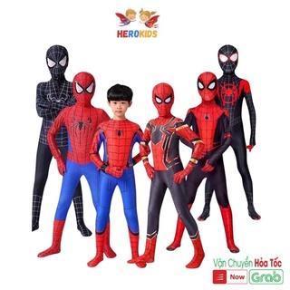 Quần áo người nhện bộ đồ hóa trang cho bé kèm mặt nạ siêu nhân nhện - HEROKIDS