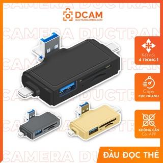 Đầu đọc thẻ nhớ máy ảnh đa năng RETA USB - đọc thẻ SD,micro SD,USB cho ĐT ip,Android và Laptop