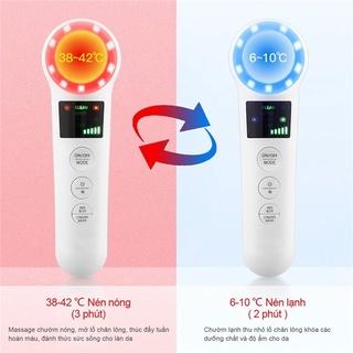 Máy massage mặt Nóng Lạnh Photon Beauty Plus, Máy điện di tinh chất nâng cơ trẻ hóa da 2022