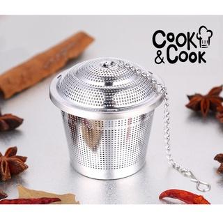 Dụng cụ lọc trà bằng inox 304 hình trụ thả ấm nắp vặn có móc treo tiện dụng SSGP nhiều kích thước