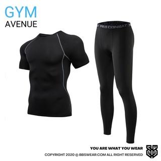 Bộ quần áo GYM Nam 2 in 1 - Quần áo giữ nhiệt nam ôm body thể thao Fitness (Áo thun và quần legging dài) - CG06