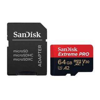 Thẻ Nhớ MicroSDXC SanDisk Extreme Pro V30 U3 4K A2 64GB R170MB/s W90MB/s (Đen đỏ)