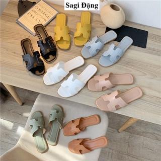 Dép ulzzang chữ H, dép lê quai ngang HM thời trang nữ nhiều màu full box