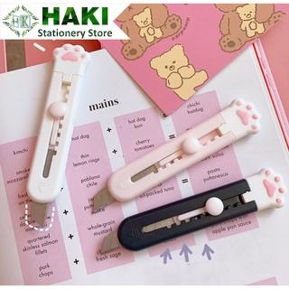 Dao rọc giấy mini chân mèo HAKI cute dễ thương loại tốt cao cấp