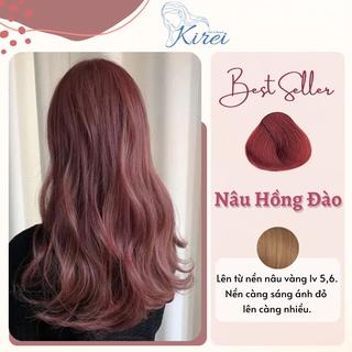 Thuốc nhuộm tóc màu NÂU HỒNG ĐÀO không cần tẩy tóc Kirei Hair, KireiHair, KIREIHAIR