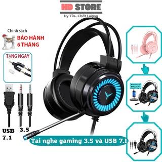 [Mã ELHACE giảm 4% đơn 300K] Tai nghe gaming chụp tai có mic có đèn LED cho máy tính, điện thoại (Bảo hành 6 tháng)