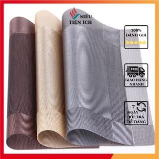 Tấm lót bàn ăn cách nhiệt, miếng lót đĩa ăn bằng nhựa PVC, thảm trải bàn ăn dùng cho nhà hàng khách sạn (45 x 30cm)