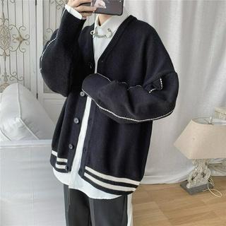 Áo khoác nam Cardigan bằng vải dệt kim mỏng tay dài dáng rộng rãi thời trang mùa thu cho áo len bigsize áo khoác unisex  fashion cardigan nam áo nỉ sweater nữ