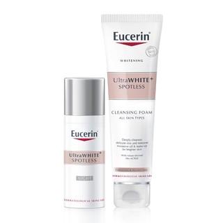 COMBO Eucerin Kem dưỡng da giảm nám ban đêm + Sữa rửa mặt sáng da Ultra White Spotless 150g