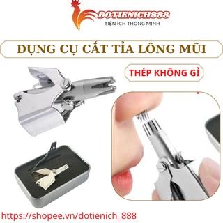 Dụng cụ cắt tỉa lông mũi bằng tay  chất liệu thép không gỉ, kéo cắt lông mũi không đau có hộp đựng và cọ vệ sinh