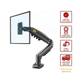 Arm màn hình máy tính gắn bàn NB F80 17-30 inch, xoay 360 độ tải trọng 9kg, giá treo màn hình M5 trắng