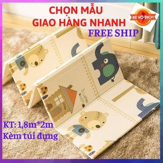 Thảm xốp Xpe cho bé 2 mặt khổ 2m*1,8m chiếu xốp trải sàn chống trơn trượt