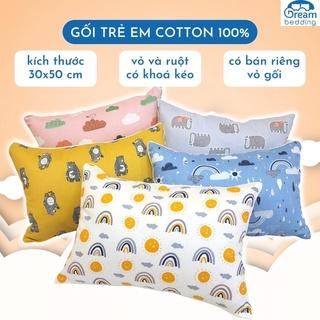 Gối trẻ em cotton 100% 30x50cm Dream Bedding, gối cho bé 2 đến 7 tuổi mềm mát thấm mồ hôi tốt