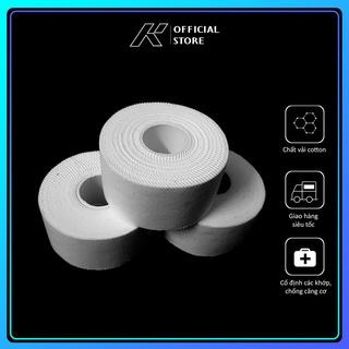 Băng keo thể thao dán cơ cotton 10m hỗ trợ cổ chân, đầu gối, ngón tay bóng đá, bóng chuyền, tập gym