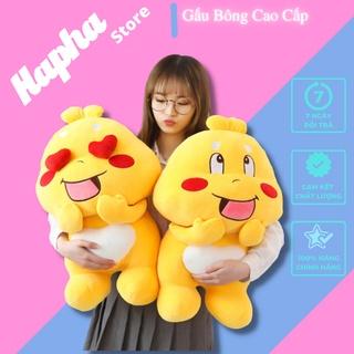 Gấu Bông Ong Vàng Qoobee, Gối Ôm Hình Thú Nhồi Bông Khủng Long Ong Vàng Mềm Mịn Siêu Đáng Yêu Size To 80cm - 1m