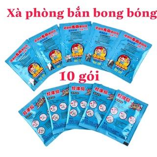 Combo 10 gói dung dịch pha nước thổi bong bóng, xà phòng