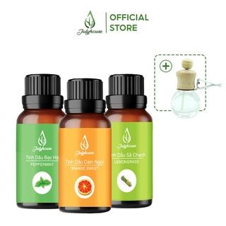 Tinh dầu sả chanh, bạc hà, cam ngọt, khuynh diệp thiên nhiên nguyên chất Julyhouse 30ml/50ml/100ml kèm vỏ khuếch tán