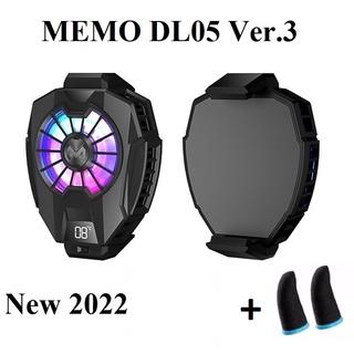 Quạt Tản nhiệt điện thoại MEMO DL05 Bản New 2022 - Sò lạnh làm mát khi chơi game, Có đồng hồ hiện thị nhiệt độ siêu đẹp