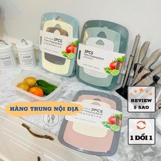 [FREESHIP❤️] Set 3 Thớt Nhựa Kháng Khuẩn Nhiều màu Hàng Cao Cấp