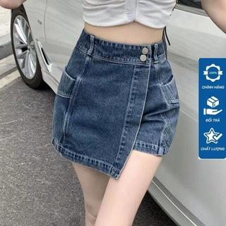 Chân Váy Giả Quần Short Jean Cạp Chéo Lệch Dáng Chữ A Phong Cách Cá Tính Phù Hợp Đi Chơi Đi Tiệc Cv2972