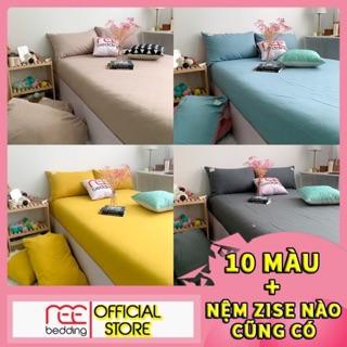 Bộ ga giường và vỏ gối Cotton TC REE Bedding đủ kích thước trải nệm 1m2, 1m4, 1m6, 1m8, 2m chưa gồm chăn cực đẹp CTC33