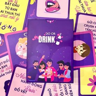 Bộ bài drinking game thử thách huệ nốc out thẻ board game cho nhóm cặp đôi vui vẻ tím Deme