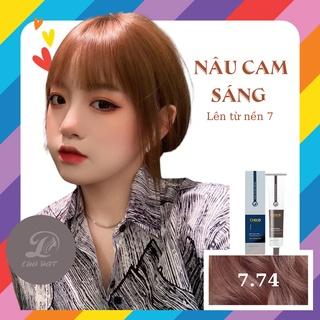 NÂU CAM-Thuốc nhuộm tóc màu nâu cam không tẩy tóc màu nhuộm cao cấp CHIKO + TẶNG kèm trợ nhuộm