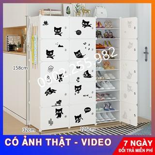 TỔNG KHO TỦ NHỰA LẮP GHÉP ĐỂ GIÀY 24 Ô (chia ô) THÂN TRẮNG ĐỤC CỬA NHIỀU LỰA CHỌN