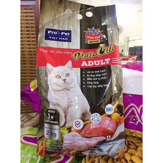 <2kg> Thức Ăn Hạt Cho Mèo Mèo Pro-cat Adult 2kg