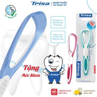 Dụng Cụ Cạo Lưỡi Người Lớn Trisa Double Action Làm Sạch Lưỡi Một Cách Nhẹ Nhàng Dễ Chịu Dành Cho Cả Người Nhạy Cảm