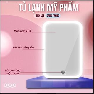 Tủ lạnh mini mặt gương có đèn led đựng mỹ phẩm dung tích 10 Lít [ BẢO HÀNH 1 ĐỔI 1] tiết kiệm điện aaastore68