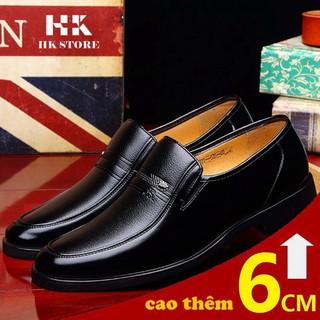 GIÀY DA NAM TRUNG NIÊN  💖 HK.STORE💖 da bò xịn hàng đẹp tăng chiều cao thêm 6cm kết hợp quần áo siêu đẹp (dd21)