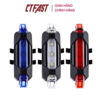 [Mã LIFEMC17M1 giảm 0.1 đơn 150K] Đèn led báo hiệu gắn đuôi xe đạp an toàn sạc USB chống thấm nước Ctfast