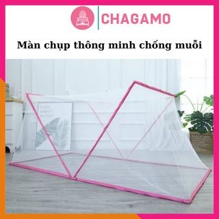 Màn Chụp Mùng Chụp Thông Minh Chống Muỗi Đỉnh Rộng Đỉnh Vuông Gấp Gọn Dành Cho Bé Hoặc Người Lớn 1m6 1m8 1m2 1m4