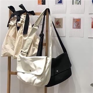 Túi tote vải canvas đeo chéo ulzzang basic trơn nam nữ unisex đi học thời trang giá rẻ