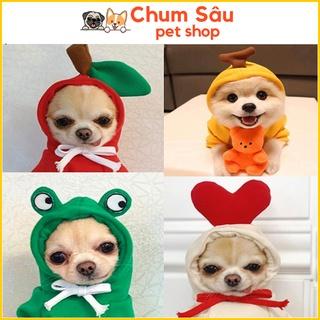 Áo Cho Chó, Áo Chó Mèo, Áo Hoodie hình trái cây dành cho thú cưng