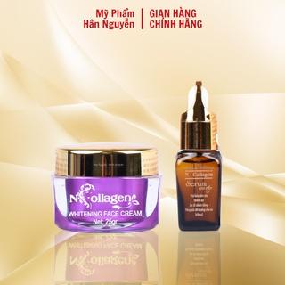 [Mã COSSALE giảm 10% đơn 150K] Bộ dưỡng trắng da - Kem face tím serum cao cấp ngừa mụn Ncollagen Hân Nguyễn 35g