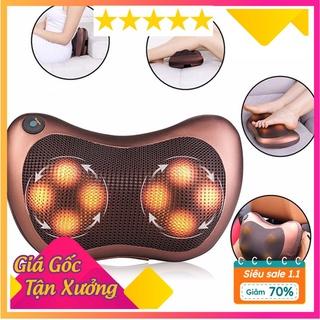 FREE SHIP_Gối Massage Hồng Ngoại Pillow 8 pi+ Tặng sạc xe hơi